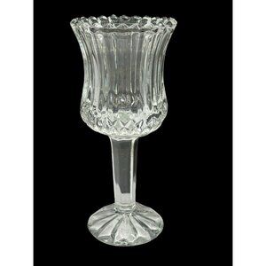 Vintage Biedermann & Sons Pedestal Glass Votive Holder Hurricane Style
